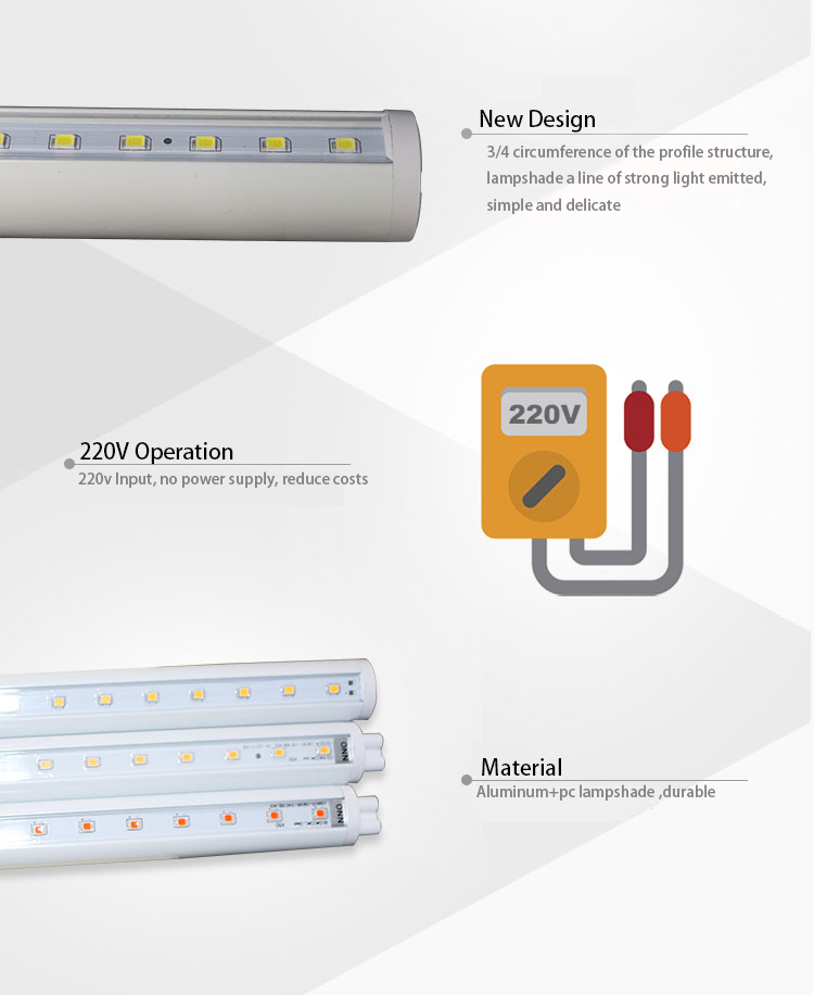 ONN-X5D 220V IP54 670mm LED Refrigerator Light For Display Cooler Freezer Cabinet Lighting