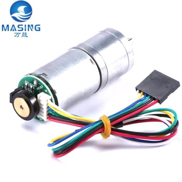 RF-370 Micro 25mm DC Motor de engranajes 6V 12V con caja de engranajes / codificador 6PINS
