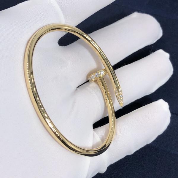 Elegant Car Tier 18k GoldJuste Un Clou Bracelet  Natural Diamonds Real Gold Real Diamonds