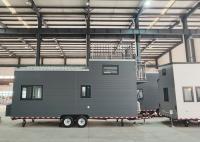Casa modular pré-fabricada com estrutura de aço leve Casa pequena em rodas para venda