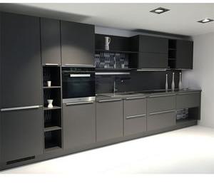 Modular High Gloss Kitchen Cabinets Acrylic Finish Assembled