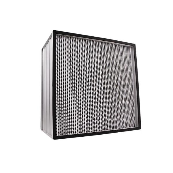 Filtro HEPA de sala limpa plissado profundo com folha de alumínio de fibra de vidro superfina
