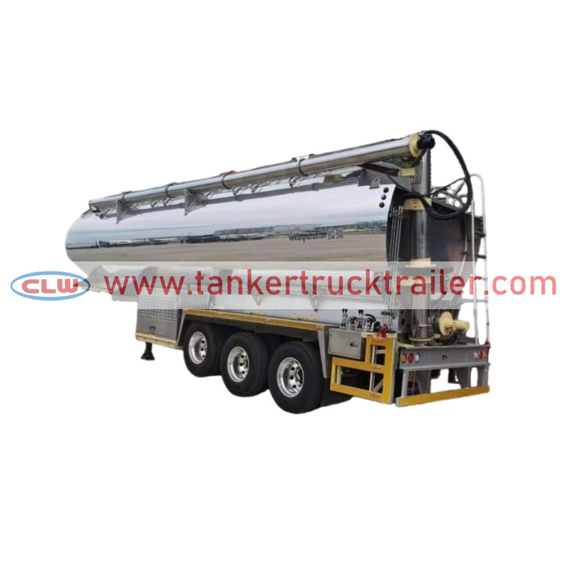 3 Axles 30tons 60000 Liters Stainless Steel Bulk Feed Tanker Trailer for Poultry Farms
