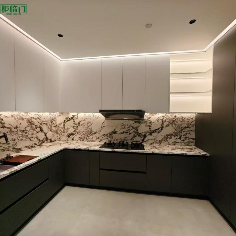 Waterproof Aluminum Kitchen Cabinet Moisture Proof Custom Colors