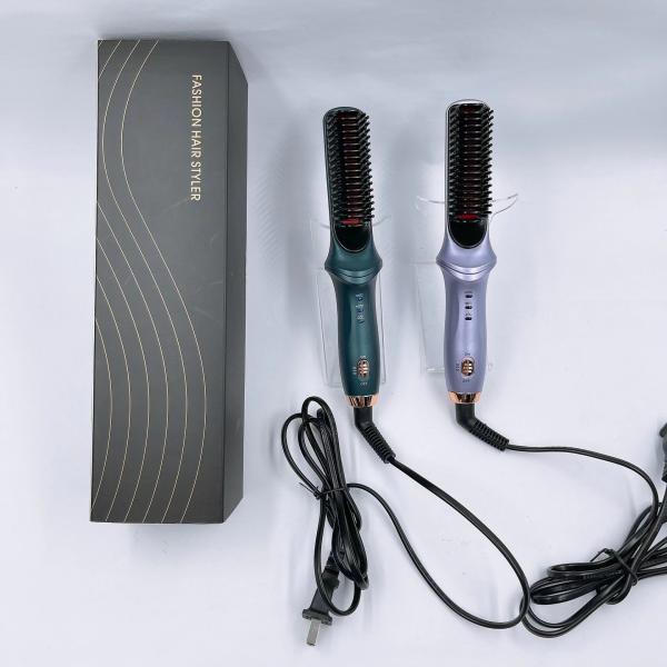 Daily Styling Electric Straightening Brush With Light Voltage For Natural Shiny Hair