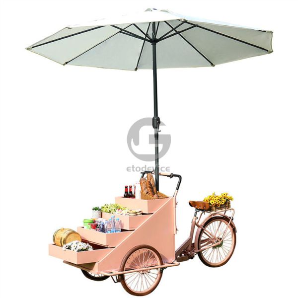 Vegetable Processing Plant Mobile Coffee Bike Cart with L200.00cm*W95.00cm*H110.00cm