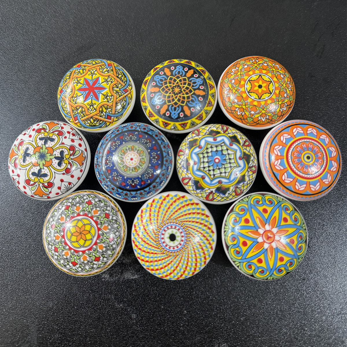 Vintage Bohemian Ceramic Handle Knob Classic Style Cartoon Kitchen Bedroom Drawer Cabinet Door Handle