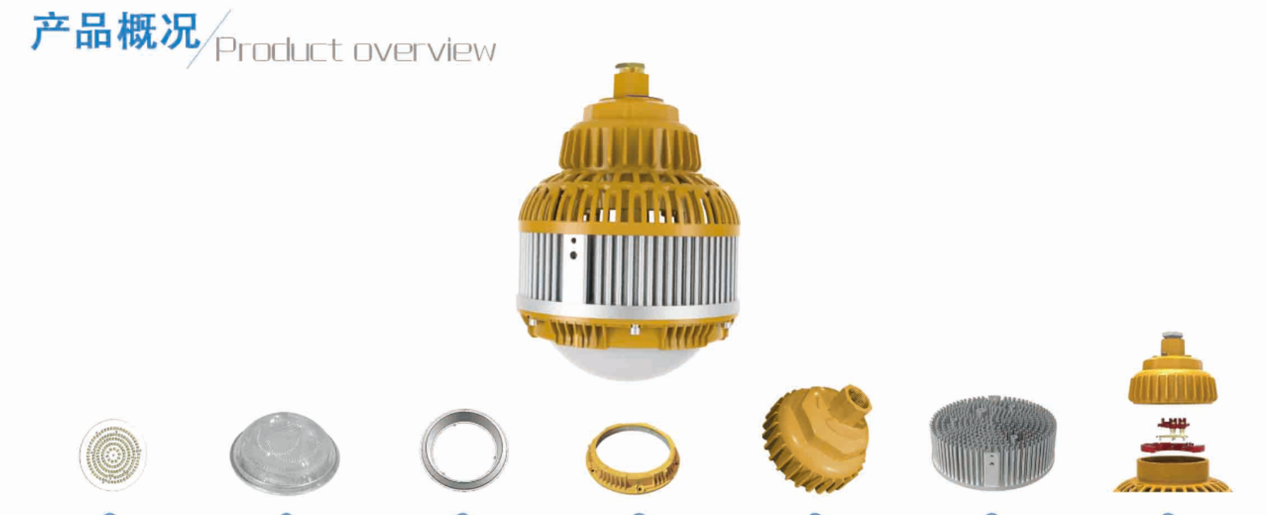 3000 - 6500K Explosion Proof LED Light 30W 60W LED High Bay Fixtures