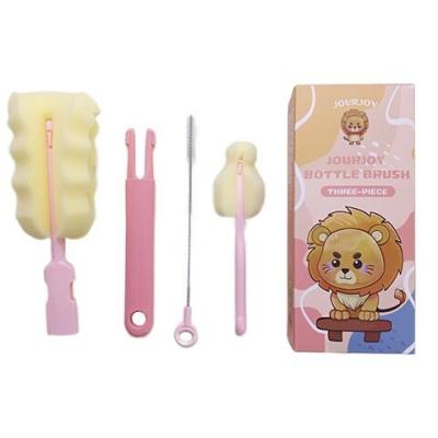50 gram Sponge Bottle Brush Set Straw Cleaning 3in1 With Size Is 8*18*4cm And Weight Is 50 Gram 3 Into 1 package