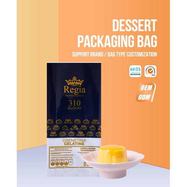 Custom Printed Dessert Packaging Bag Snack Zipper Food Packaging Pouch Chocolate Chip Cookie Packing Bag