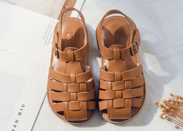 Rubber Sole Buckle Strap Toddler Girl Gladiator Sandals