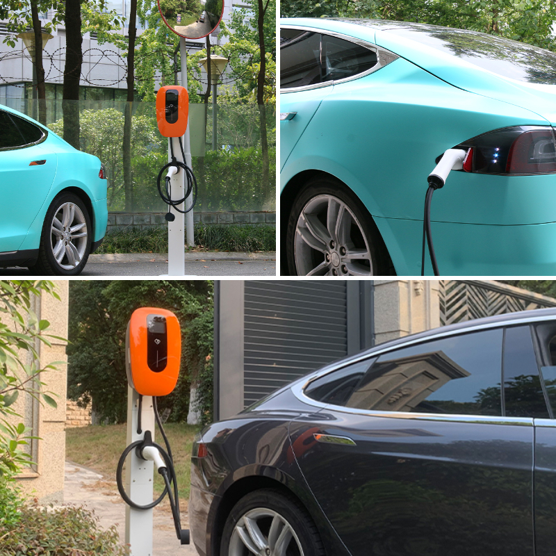 зарядная станция EV типа 2 заряжателя 400W электротранспорта мобильная 32A общественная EV
