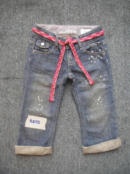 Custom Logo Stretch Denim Pants Girls Fashion Children Trend Jeans Jrt12/10