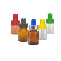 Bouteilles en verre chimiques/cosmétiques de compte-gouttes, bouteille 20ml en verre avec le chapeau d'Eyedropper