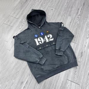 Label Customized Printing Label Oem Hoodie With Contract Stitch Rhinestone