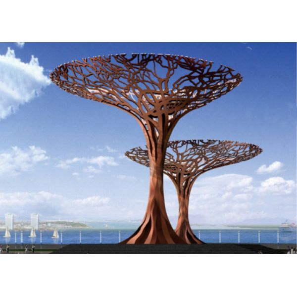 Открытый сад скульптуры Кортен изумительного дизайна стальной цветет скульптура кактуса