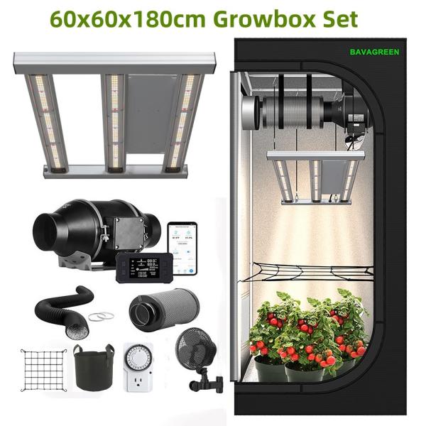 BAVAGREEN 150W LED Grow Lampe Vollspektrum Samsung LM301H EVO UV IR Plant Lamp For 60x60x180cm GrowZelt Kit Komplettes