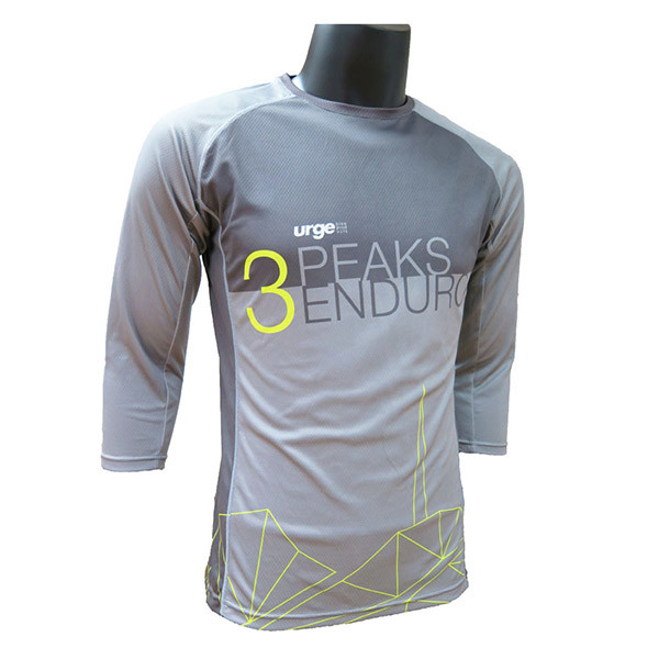 Breathable Out Door Gray Cycling Sports Clothing Mountain Bike Tops Crew Neck