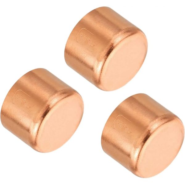K65 Copper Solder End Cap for Refrigeration, HVAC Tube Sealing Cap, Durable Leak-Proof Pipe Cover