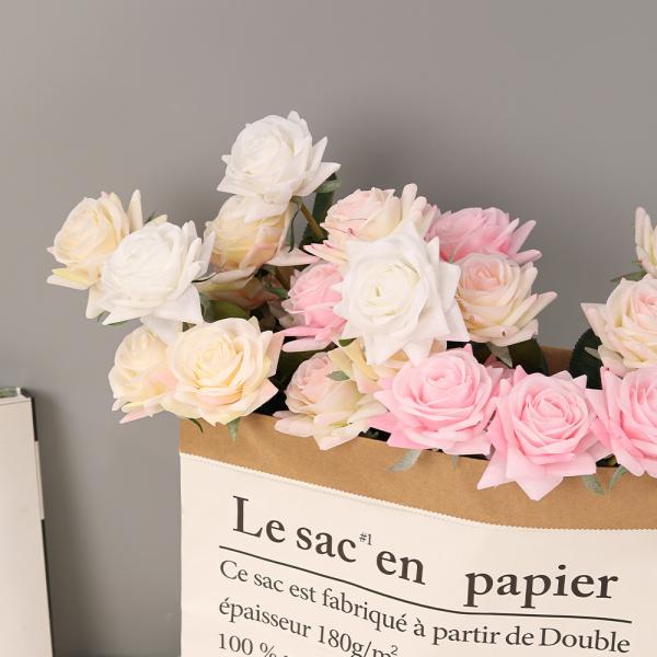 Simulated Flower Texture Moisturizing Rose Wedding Decoration Home Living Room Decoration Silk Flower Fake Flower Rose