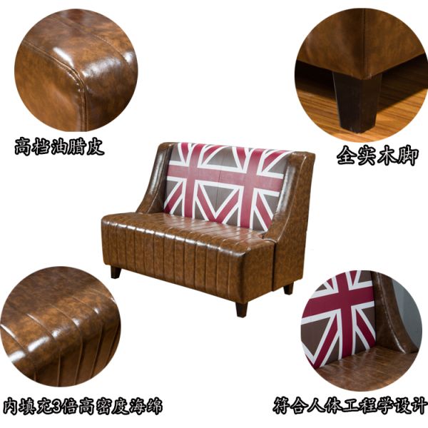 England Commercial Booth Seating Leather Modern Restaurant Banquette Seating Bench