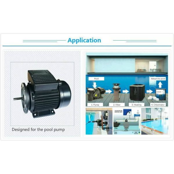 Round Flange Single Phase Induction Motor 1.5 Hp 110v 60hz Capacitor Running