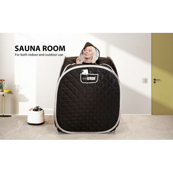 Modern Portable Remote Control Foldable Personal Spa Chair Foldable Sauna Steam Bag Sauna Spa Tent Therapeutic Home Therapeutic Black