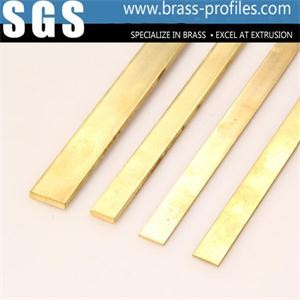 Copper Zinc Alloy Extrusions Brass Flat Bars With Customized Sizes