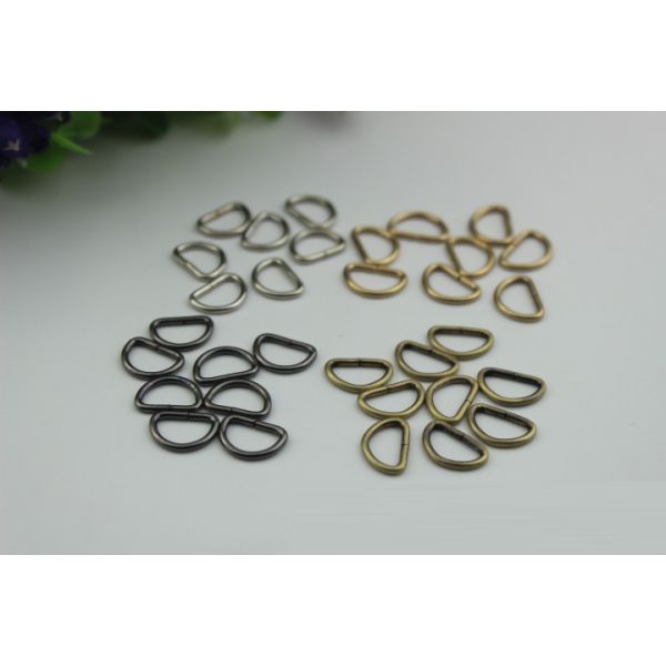 OEM cheaper metal wire iron D-ring,10mm metal d ring with 1.5mm thickness