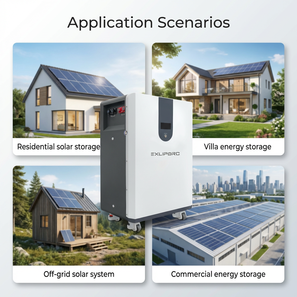 30kWh LiFePO4 Battery for Solar Energy Storage System | 51.2V Lithium Battery for Home and Commercial Backup Power