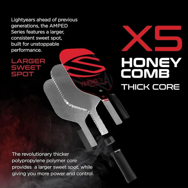 Adults Largest Sweet Spot Pickleball Paddle Set 2 Paddle 4 Ball With 1 Bag