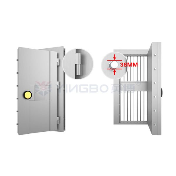 Puerta de seguridad contra robo para el banco Oficina de seguridad de hogar Puertas de seguridad de fuego H2250* W1450mm