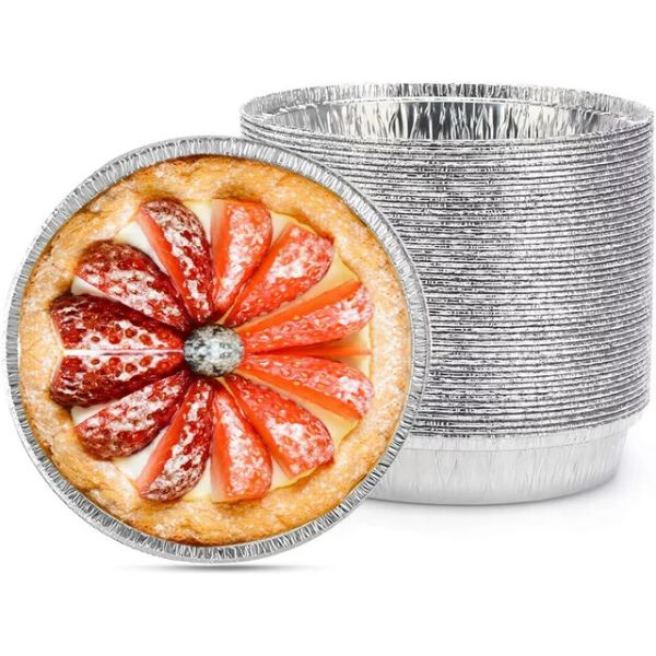 6 дюймовые круглые мини-пирожные сковородки из алюминиевой фольги