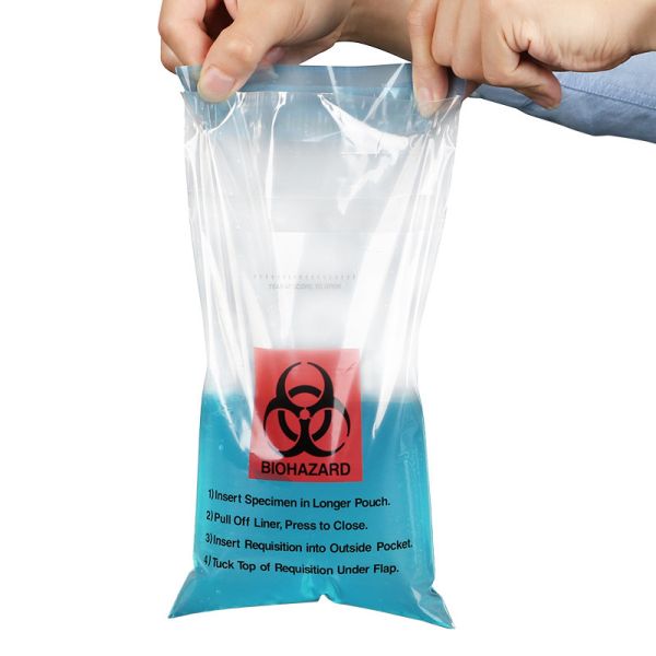 95kap del LDPE Ziplock del Biohazard de las bolsas de plástico de la autoclave densamente 0.04m m