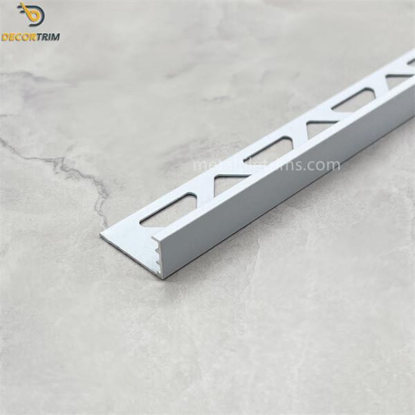 8mm 10mm 12mm Aluminum Tile Trim L Shape Custiom Thickness 0.5mm 2mm