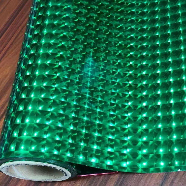 Película de lente metalizada 3D de ojo de gato colorido PET para decoración y embalaje