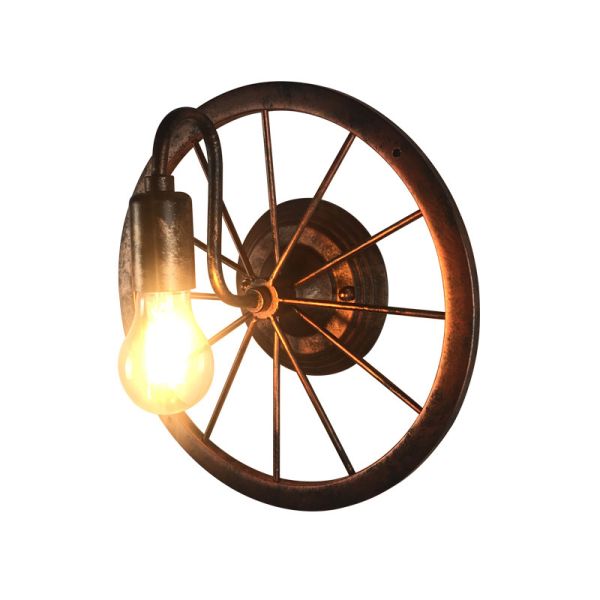 Retro industrial restaurant bar wall Cafe corridor lamp wheel wall lamp (WH-VR-38)
