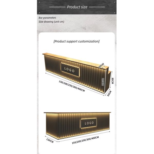 Industrial Style Coffee Shop Bar Counter Design Restaurant Cafe Checkout Desk Bar Furniture Commercial Service Equipment