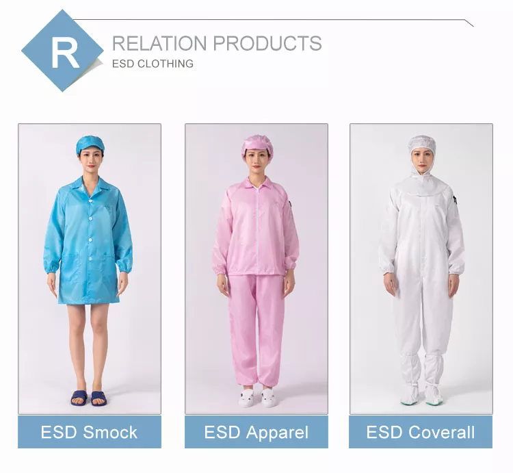 Комната ESD чистая одевает Coverall 100D*100D костюма работника анти- статический