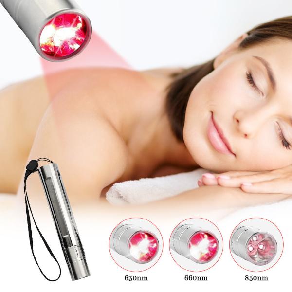 Lâmpada médica Handheld leve vermelha portátil 630nm 660nm da lanterna elétrica 850nm da terapia