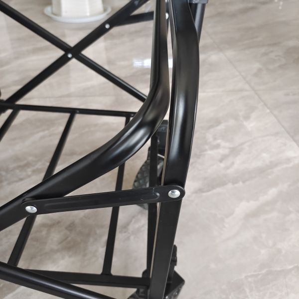 Outdoor Steel Frame Mini Camping Collapsible Wagon Cart With Adjustable Handlebars