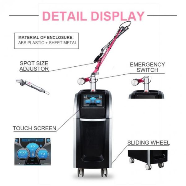 удаление татуировки прибора лазера пикосекунды 600mj 532nm 1060nm