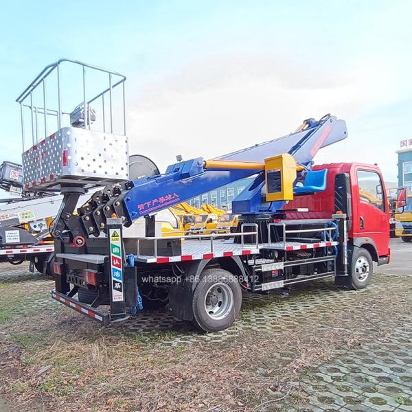 China   HOWO 4*2 New Diesel  High-Temperature Resistant AWP | Hydraulic Boom Lift for Oilfield & Pipeline Maintenance