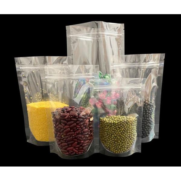 Resealable Transparent Food Pouch Bag Zipper Seal Packaging