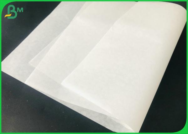 Papier d'emballage blanc 38gsm 40gsm d'anti graisse approuvée de la catégorie comestible rouler 90cm 125cm