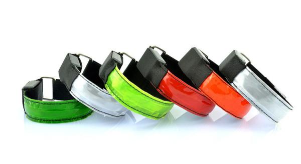 Custom Wrist Band Reflective Led Armband Slap Bracelet  For Running Cycling, Biking, Walking,Wedding，Christmas party