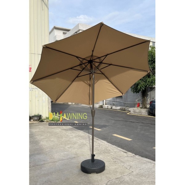 Outdoor Patio Center Pole Umbrella, Waterproof Garden Parasol