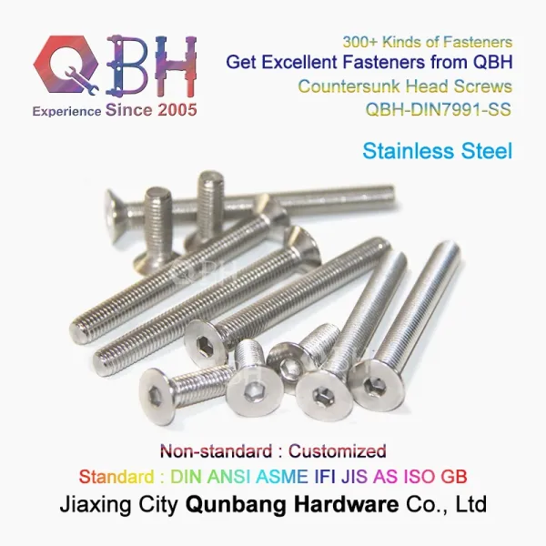 Countersunk Hex Socket Sink Head Screw Qbh DIN7991 SUS 304 / 316 Stainless Steel Cks