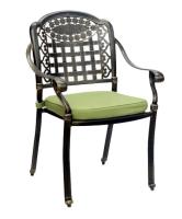 Contemporary Restaurant Stackable Cast Aluminium Outdoor Dining Chairs