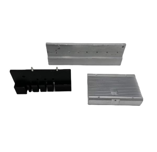 OEM Aluminum Profile Manufacturer Electronics Aluminium Heat Sink Customized Black Anodized  CNC Machined Heat Sink